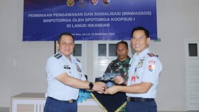 Lanud Iskandar Terima Aspotdirga Kaskoopsud I dalam Rangka Binwasos Spotdirga