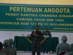 Ini Pengarahan Dandim 1005/Barito Kuala saat Persit KCK Cabang XXVIII Menggelar Pertemuan