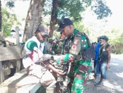 Anjangsana Satgas Yonif 614/Raja Pandhita, Pelayanan Kesehatan Secara Gratis Diberikan