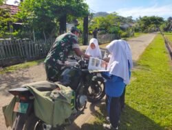 Kunjungi SDN 1, Babinsa Jaya Bawa Motor Pintar