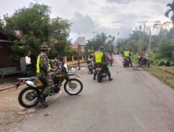 Babinsa Koramil 01/Sungaimas Melaksanakan Patroli untuk menjaga keamanan dan ketertiban di wilayah