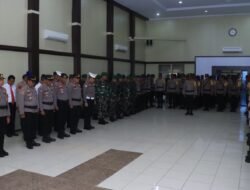 Anggota Kodim HSU-Blg Ikuti Apel Pergeseran Pasukan