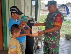 Babinsa Bakumpai Dukung Penurunan Stunting di Wilayah Binaan