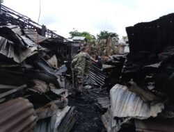 Pasca Kebakaran, Aksi Pembersihan Dilakukan Koramil 1001-07/Amuntai Tengah