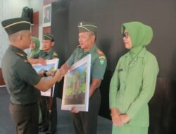Dandim 0105/Abar Pimpin Upacara Korp Raport Purna Wisuda Peltu Arsulaiman Dan Pelda Adlin Lubis