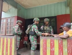 Satgas Yonif 614/Raja Pandhita Lakukan Anjangsana Dan Berikan Paket Sembako Kepada Masyarakat