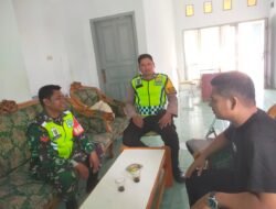 Babinsa dan Babinkamtibmas Bersinergi melaksanakan Anjangsana ke Desa Binaan