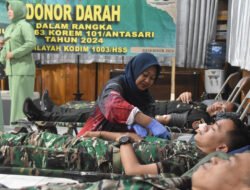 Sumbangkan Darah, Kodim HSS Peringati HUT Korem 101/Antasari