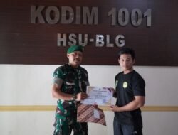 Apresiasi Dandim 1001/HSU-Blg Kepada Atlet Tinju