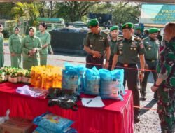 Kendalikan Inflansi Daerah. Kodim HSS Ikuti Pasar Murah Peringati Hari Jadi Korem 101/Antasari