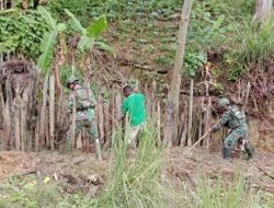 Satgas Yonif 614/RJP Jalin Kemanunggalan dengan Masyarakat