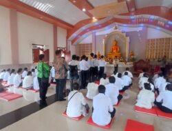 Pabung 1001 HSU-Balangan Hadiri Kawin Massal di Vihara Buddharatana