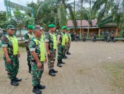 Danramil 0105- 10/Woyla Barat, Kapten Inf Rahmad Edy, pimpin Apel di Makoramil Menjelang Tahun Baru