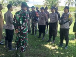Babinsa Dan Bhabinkamtibmas Okaba Lakukan Apel Persiapan Patroli Pengamanan Pergantian Tahun