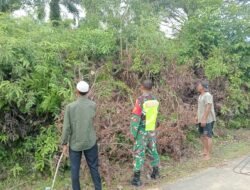 Sosialisasi Larangan Membakar Hutan Disampaikan Babinsa Koramil 01/Sungaimas Kodim 0105/Aceh Barat Kepada Warga
