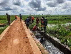 Koramil Babirik Gelar Karya Bakti Pembersihan Saluran Irigasi