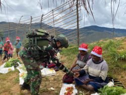 Satgas Yonif 614/RJP Dukung Perekonomian Masyarakat Yugungwi