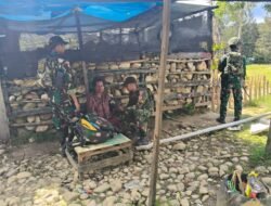 Satgas Yonif 614/RJP Gelar Pengobatan Gratis di Numbokawi