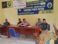 Babinsa Koramil Setia Bakti Hadiri Musyawarah Penyelesaian Tapal Batas Tanah Desa