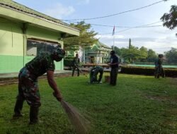 Kodim 1010/Tapin Lakukan Kerja Bakti untuk Lingkungan Bersih dan Sehat