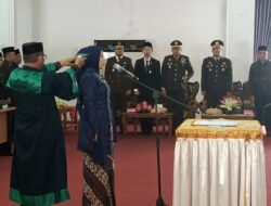 Bersama Stakeholder Pemerintah, Dandim HSS Hadiri Pengambilan Sumpah Anggota DPRD Pengganti Purna Waktu