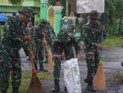 Koramil 1006-07/Bjb Lakukan Karya Bakti Pembersihan Pasca Haul Guru Sekumpul