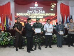 Dandim 1001/HSU-BLG Hadiri Penetapan Pasangan Calon Terpilih Bupati Balangan