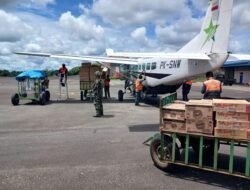 Setelah Natal dan Tahun Baru Satgas Kopasgat Pamtas RI-PNG Kewilayahan Tetap Meningkatkan Kewaspadaan keamanan di Area Bandara Tanah Merah