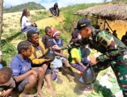 Satgas Yonif 614/RJP Dukung Kesejahteraan Masyarakat Papua Pegunungan