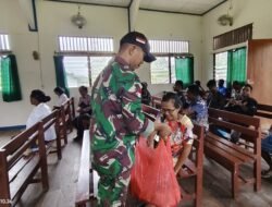 Pos Dabra Satgas Yonif 614/RJP Gelar Bakti Sosial di Memberamo Raya