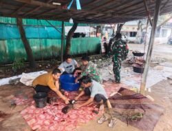 Babinsa Koramil 1001-11/Danau Panggang Jaga Keamanan Haul Guru Danau