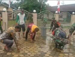 Danramil Kapten Inf M. Sukardi Pimpin Karya Bakti di Desa Tata Mesjid, Barito Kuala