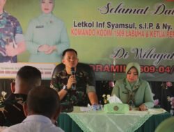 Jalin Silaturahmi Dengan Para Tokoh Dan Keluarga Besar Koramil, Dandim 1509/Labuha Kunjungi Koramil 04/Maffa