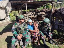 Satgas Yonif 614/RJP Lakukan Kegiatan Sosial dan Anjangsana di Kampung Lowanom