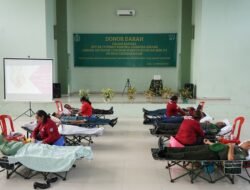 Sambut HUT Persit KCK Ke-79, Persit KCK Cab XXI Dim 1708/BN Gelar Donor Darah