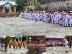 Kasrem 182/JO Pimpin Upacara Bendera di SD Negeri 1 Wagom