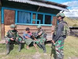 Satgas Yonif 614/RJP Pos Malagayneri Melaksanakan Anjangsana dengan Warga Kampung Lowanom
