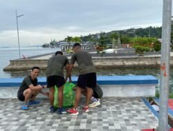 Sembari Olahraga, Pembersihan Lingkungan Dilakukan Prajurit Korem 182/JO di Sport Center Fakfak