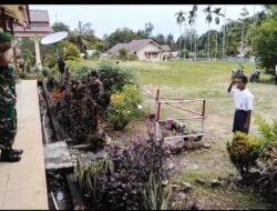 Jadi Inspektur Upacara Di SMP YPK Talitakum, Danramil 1801-04/Tanah Rubuh Ajak Siswa-Siswi Hidup Disiplin