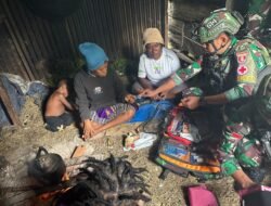 Satgas Yonif 614/Raja Pandhita Salurkan Bantuan Kesehatan ke Masyarakat Kogimagi