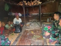 Anjangsana dan Bantuan Sembako, Satgas Pamtas RI-PNG Yonif 614/RJP Dekatkan Diri dengan Warga