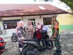 Jalin Silaturahmi Babinsa Posramil 06/Bubon Komsos dengan Guru