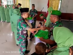 Dandim 0105/Abar dan Ketua Persit KCK Cabang XXVIII Berbagi Kasih kepada Anak Prajurit