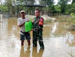 Koramil 0909-01 Sangatta Bergerak Cepat Bantu Korban Banjir