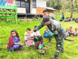Satgas Yonif 614 Berbagi Kasih melalui Program Makan Bergizi
