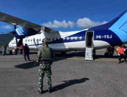 Satgas Kopasgat Pos Oksibil Amankan Operasional Penerbangan pasca Arus Balik Mudik Lebaran