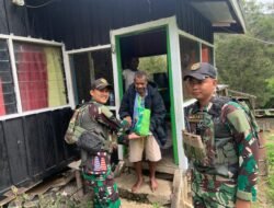 Satgas Yonif 614/RJP Berbagi Kebahagiaan dengan Warga Distrik Pirime
