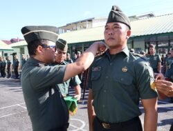 Kenaikan Pangkat, 21 Prajurit Kodim 0105/Abar Naik Pangkat Satu Tingkat Lebih Tinggi