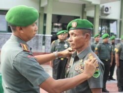 Kodim 1801/Manokwari Gelar Korp Raport Kenaikan Pangkat dan Halal Bihalal