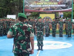 Kodim 1001 Gelar Upacara Kenaikan Pangkat dan Purna Tugas, Disertai Halalbihalal dan Ramah Tamah